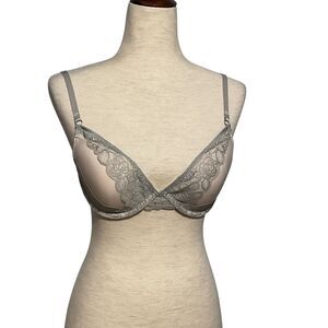 PinkDear Gray Lace Underwire Bra 38B (3 Pack)